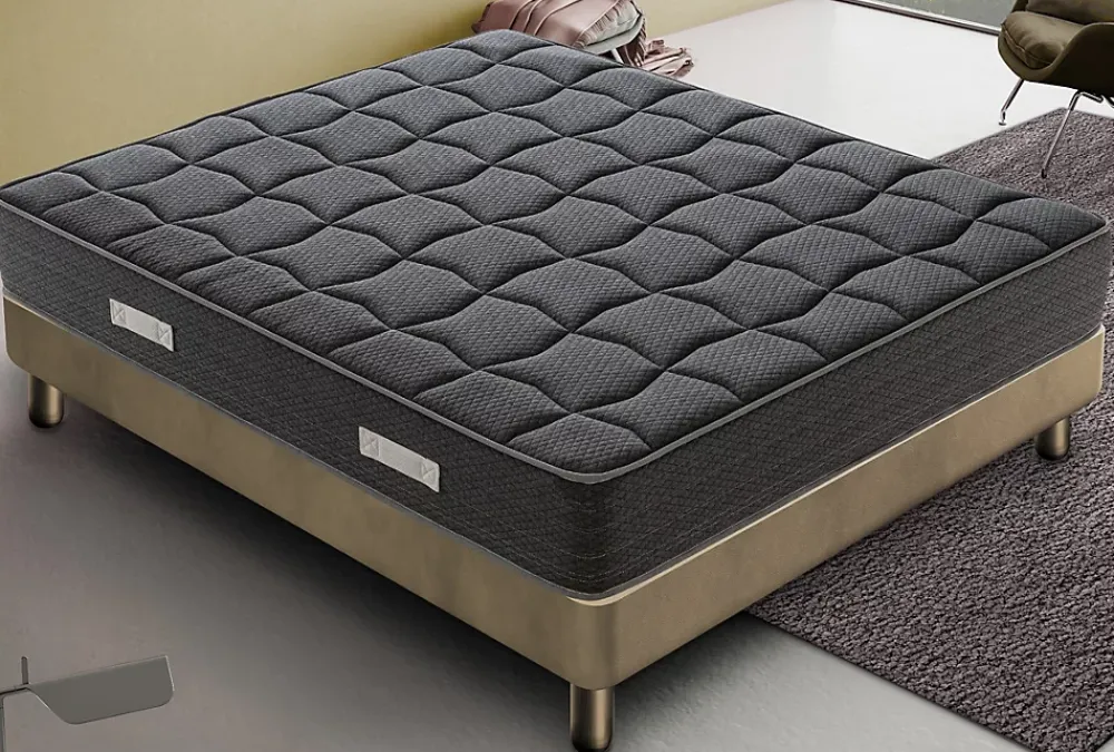 Materassiedoghe Matelas 180x200 en mousse à mémoire de forme - Epaisseur 20 cm - Orthopédique - Fabriqué en Italie - BlackMoon* Matelas