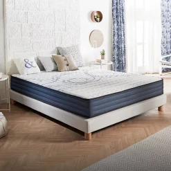 Naturalex Matelas 140x190 mémoire de forme - Épaisseur 21 cm - Blue Latex - 7 zones de confort - Hypoallergénique - Durable - Perfect Dream* Matelas