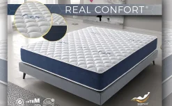 Simpur Low Cost Matelas 200x200 real confort - mousse à confort multizone visco soft épaisseur 25 cm - double face été-hiver* Matelas