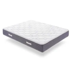 Eccox Matelas 160x200 Ressorts Ensachés Memory Nature avec 5cm Gel Mémoire de forme + Graphène + Supersoft Hauteur 30 cm +/-2* Matelas