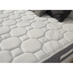 Eccox Matelas 90x180 Ressorts Ensachés Memory Nature avec 5cm Gel Mémoire de forme + Graphène + Supersoft Hauteur 30 cm +/-2 n* Matelas