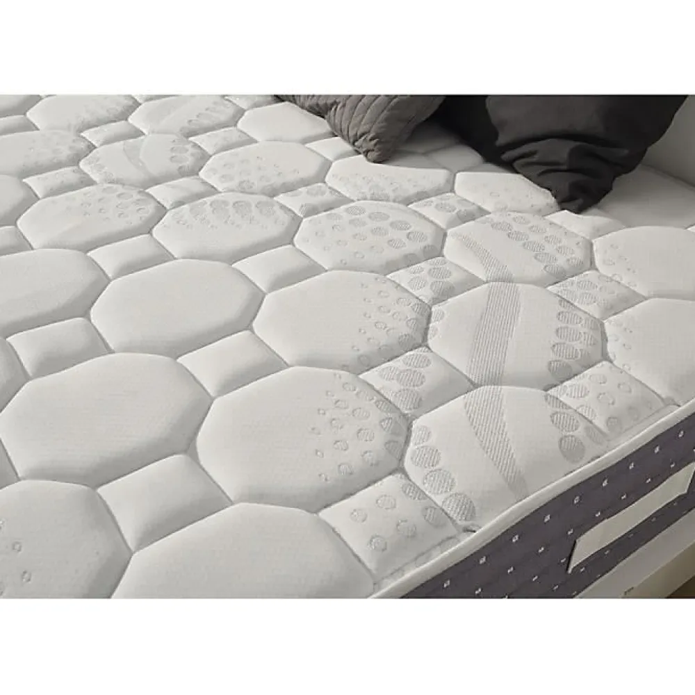 Eccox Matelas 90x180 Ressorts Ensachés Memory Nature avec 5cm Gel Mémoire de forme + Graphène + Supersoft Hauteur 30 cm +/-2 n* Matelas