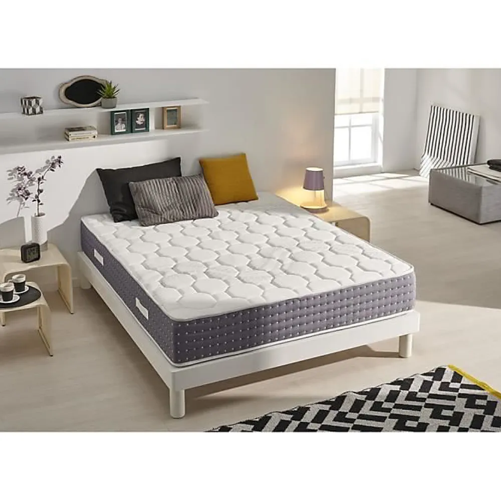 Matelas 80x180 Ressorts Ensachés Memory Nature avec 5cm Gel Mémoire de forme + Graphène + Supersoft Hauteur 30 cm +/-2 n>Eccox Sale