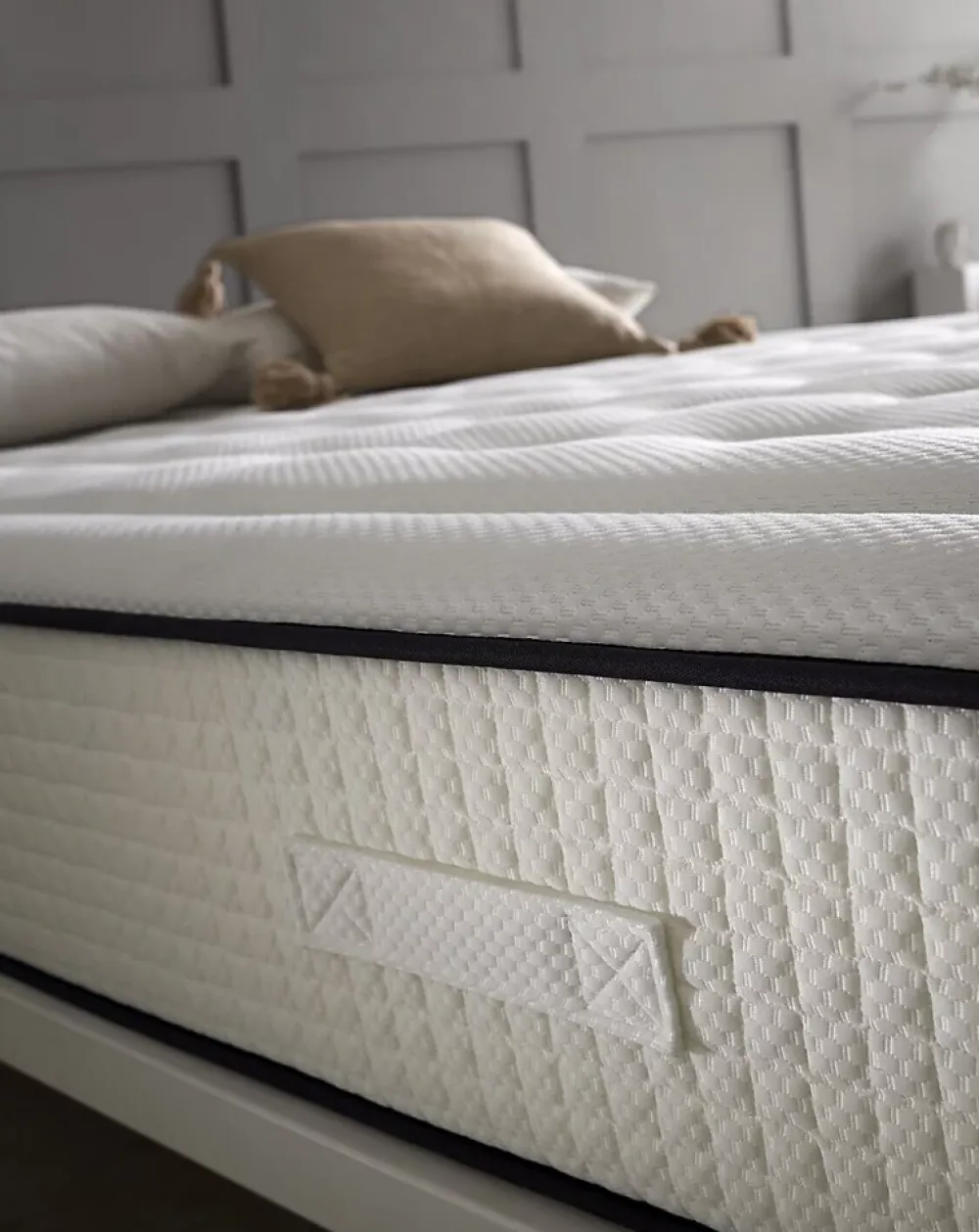 Simpur Low Cost Matelas 90x200 ressorts ensachés simpur exclusive sport épaisseur +- 30 cm avec mousse hr haute densité soutien semi-ferme* Matelas