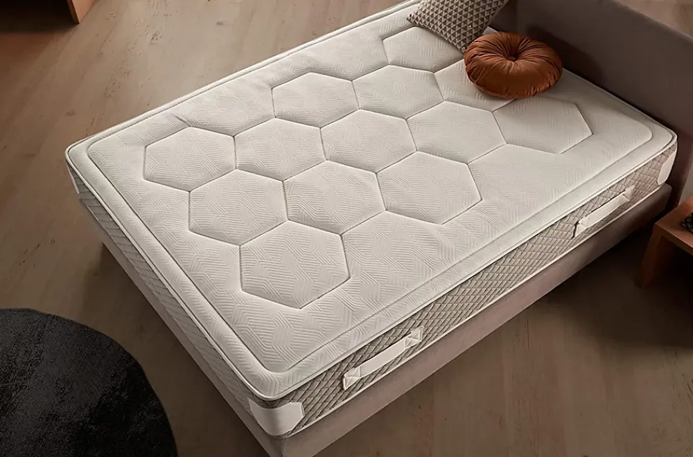 Simpur Low Cost Matelas 140x200 Royal Madeira, ressorts ensachés Healthy Spring, 25 cm, confort HR multizone, ferme et doux, anti-vibrations* Matelas
