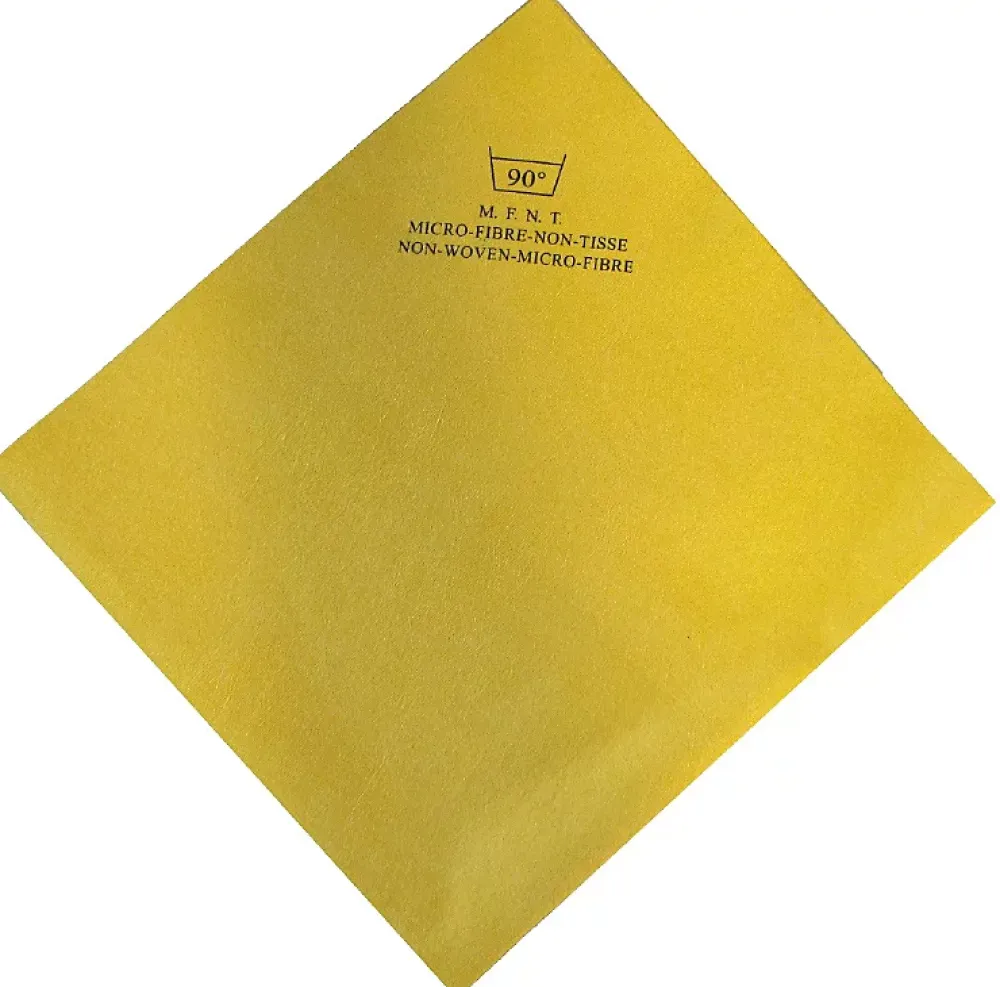 Microfibre jaune 40x38cm 130gr- Lot 50X5 unités - De Witte* Eponge