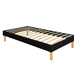 Mina - sommier tapissier noir - pieds de 20 cm pour matelas 80x200 - 13 lattes - ->King Of Dreams Sale