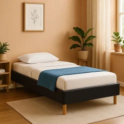 Mina - sommier tapissier noir - pieds de 20 cm pour matelas 80x200 - 13 lattes - ->King Of Dreams Sale