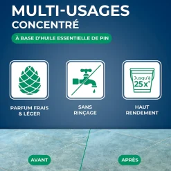 Starwax Nettoyant assainissant multi-usages senteur pin des landes 1L* Nettoyant Et Entretien Pour Sol