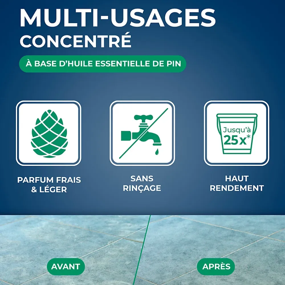 Starwax Nettoyant assainissant multi-usages senteur pin des landes 1L* Nettoyant Et Entretien Pour Sol