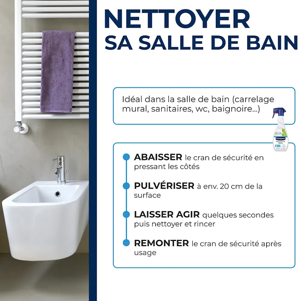 Starwax Nettoyant dégraissant javel 500 ml* Nettoyant Pour Cuisine