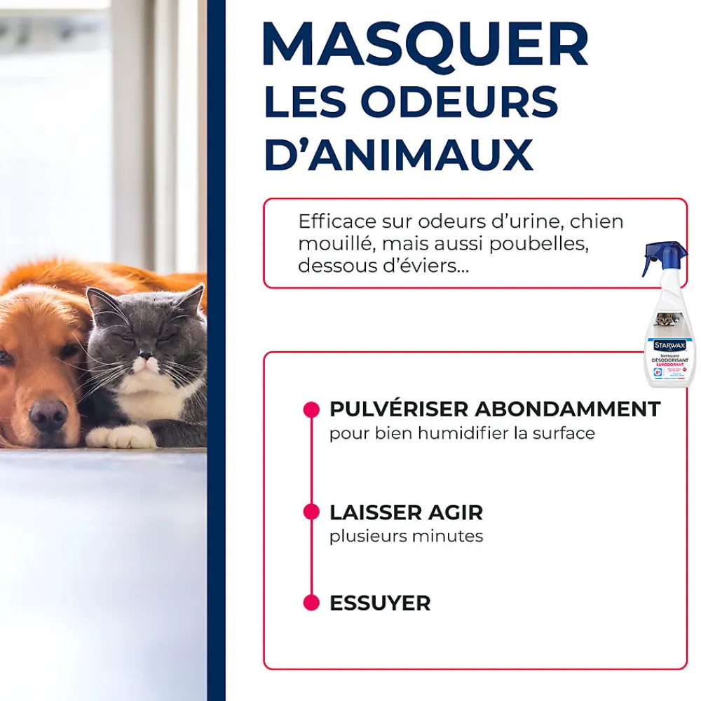 Nettoyant désinfectant suprodorant milieu animal 500ml>Starwax Sale