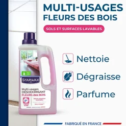 Starwax Nettoyant désodorisant multi-usages senteur fleur des bois 1L* Nettoyant Et Entretien Pour Sol