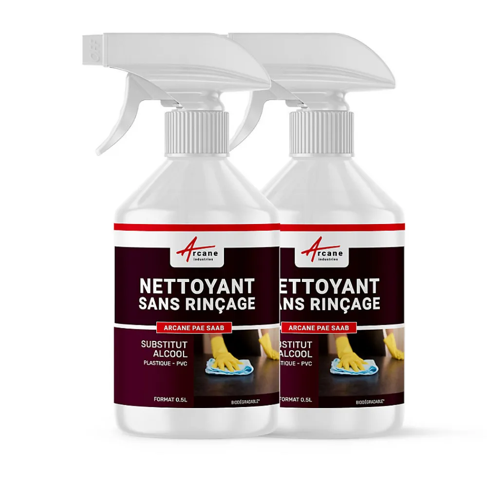 Nettoyant plastique sans alcool : PVC, PC, téléphone etc... - 1 L (2 x 0.5 L) ->Arcane Industries Hot