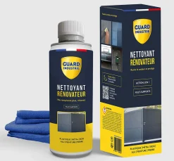 Nettoyant Rénovateur Ravive Couleurs Peinture PVC Métal Antitache 5 ans 250g - 2 Portes et 10 Fenêtres Chiffon microfibre inclus>Guard Industrie Best