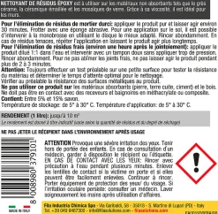 Nettoyant résidus époxy 1L intérieur et extérieur>Fila Discount