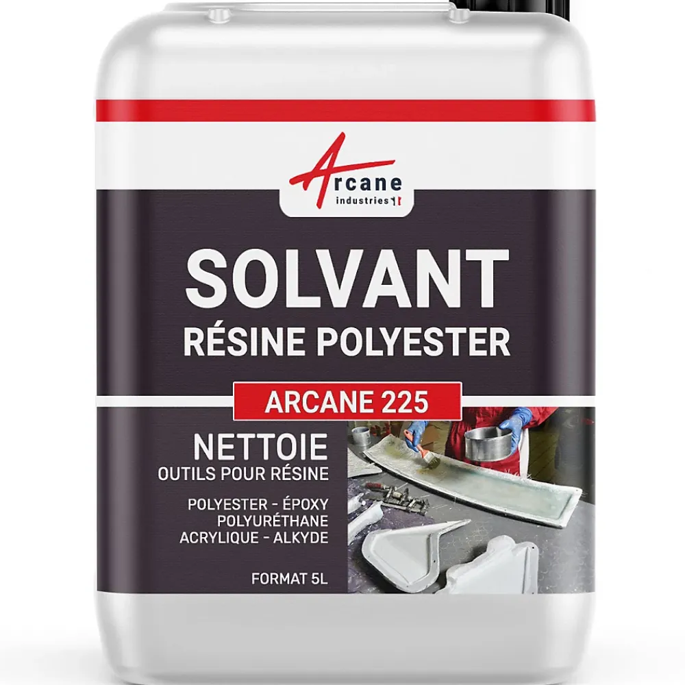 Arcane Industries Nettoyant Solvant Résine Polyester - Substitut acétone - 5 L -* Produits De Gros Lessivage