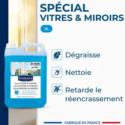 Starwax Nettoyant spécial vitres anti-traces à l'alcool 5L* Nettoyant Pour Vitres
