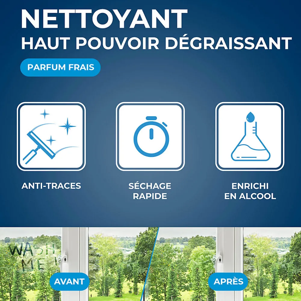 Nettoyant spécial vitres anti-traces à l'alcool 1L>Starwax Hot