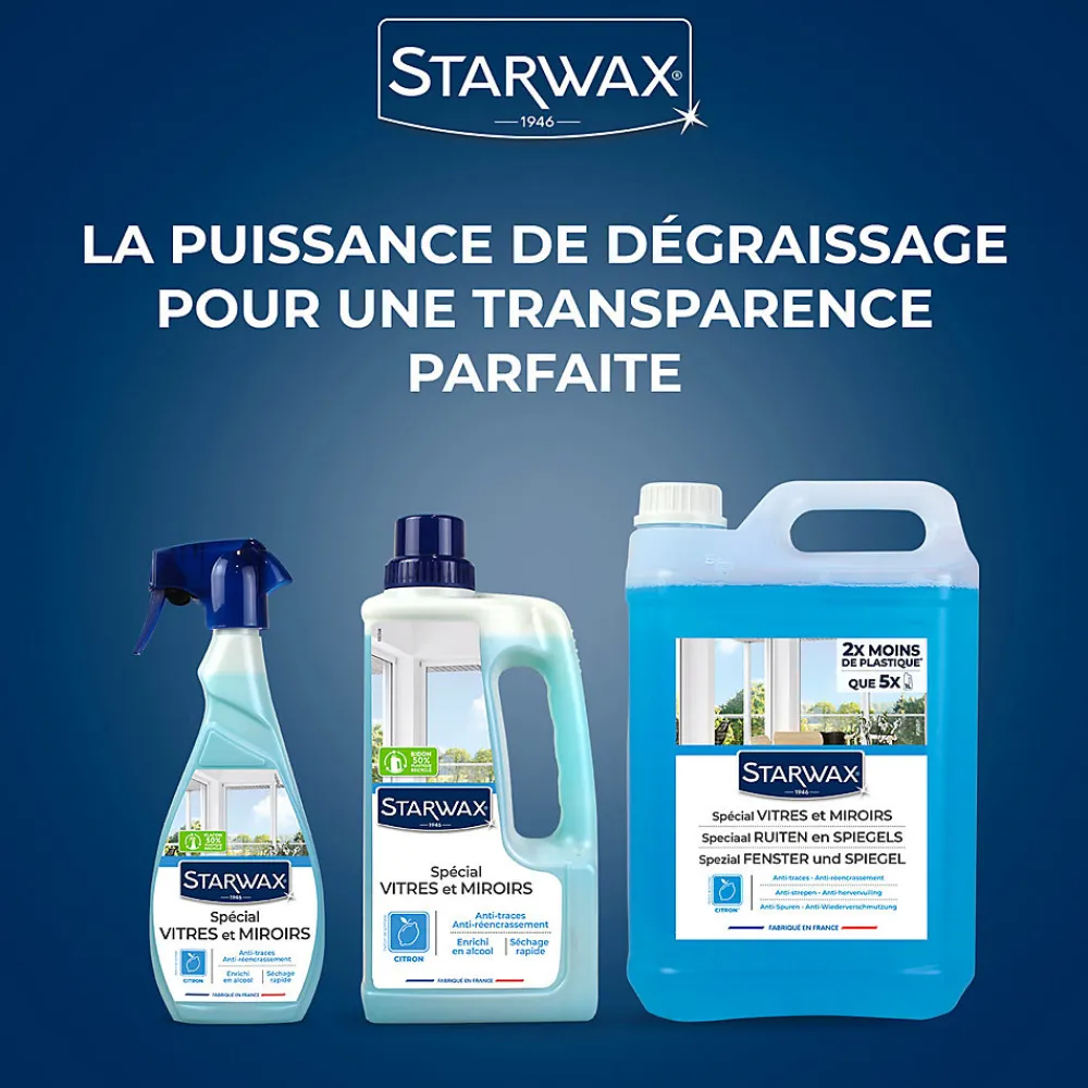 Nettoyant spécial vitres anti-traces à l'alcool 1L>Starwax Hot