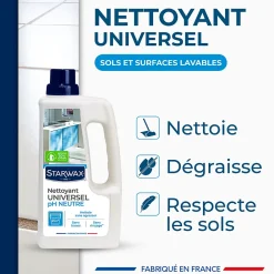 Starwax Nettoyant universel ph neutre multi-usages 1L* Nettoyant Et Entretien Pour Sol