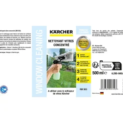 Kärcher Nettoyant vitre concentré effet déperlant Karcher 500 ml* Nettoyant Pour Vitres