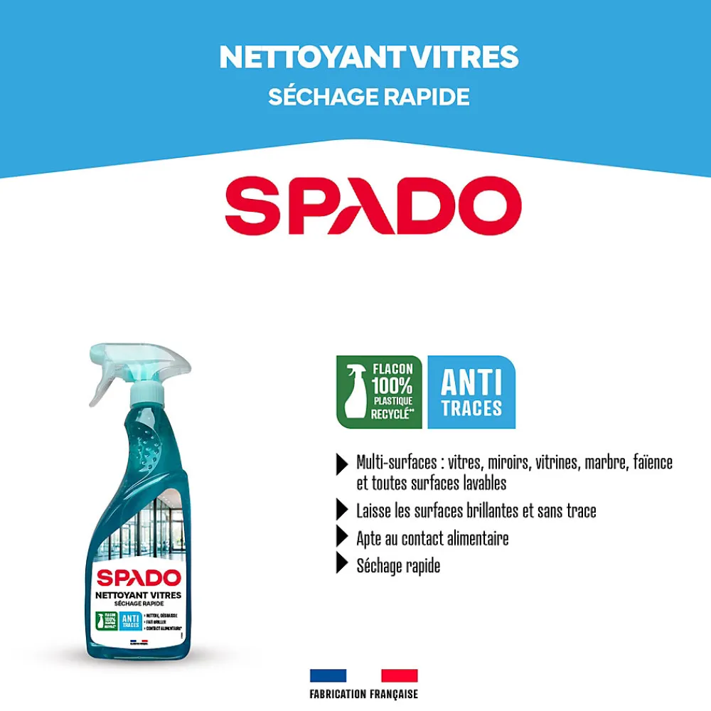 Nettoyant vitres pulvérisateur - séchage rapide 750ml>Spado Sale