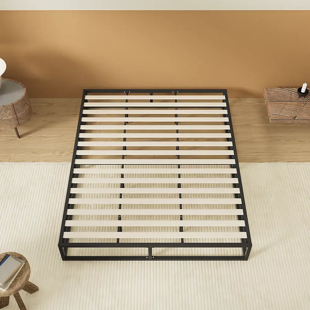 November Sleep Lit 140 x 190 cm - Cadre en acier - Lattes en bois* Sommier