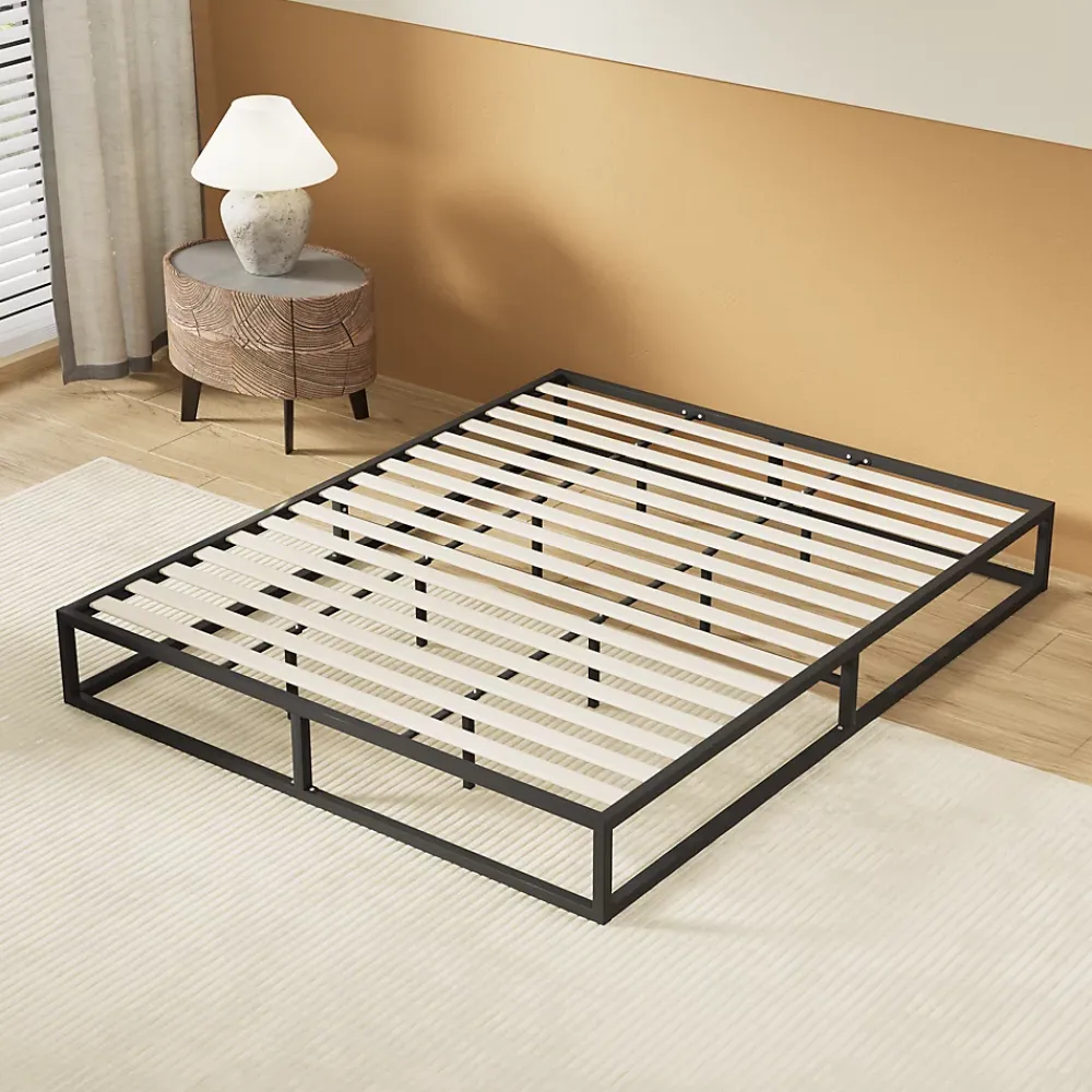 November Sleep Lit 160 x 200 cm - Cadre en acier - Lattes en bois* Sommier