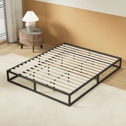 Sleep Lit 140 x 200 cm - Cadre en acier - Lattes en bois>November Hot