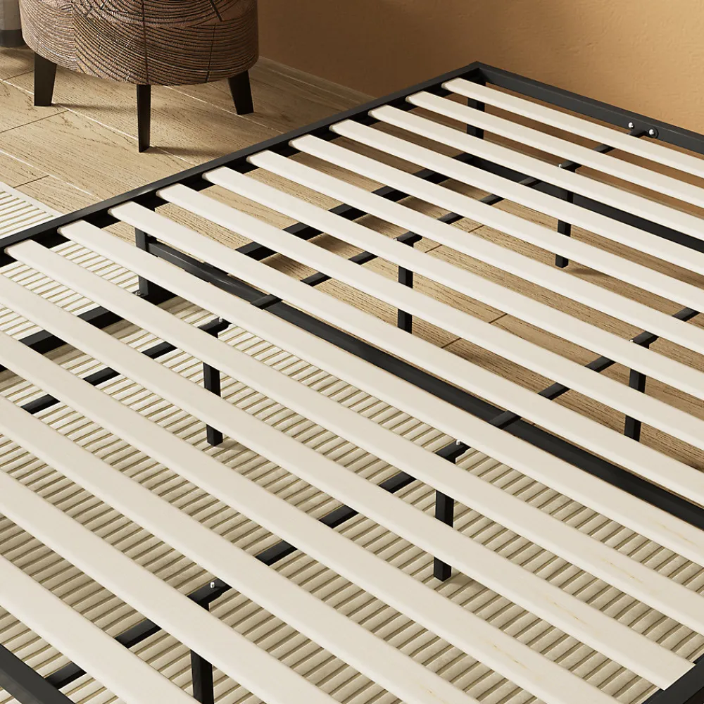 Sleep Lit 140 x 200 cm - Cadre en acier - Lattes en bois>November Hot