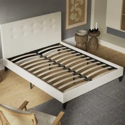 Sleep Lit 140x190 cm avec tête de lit tissu lin><noscript><img width=