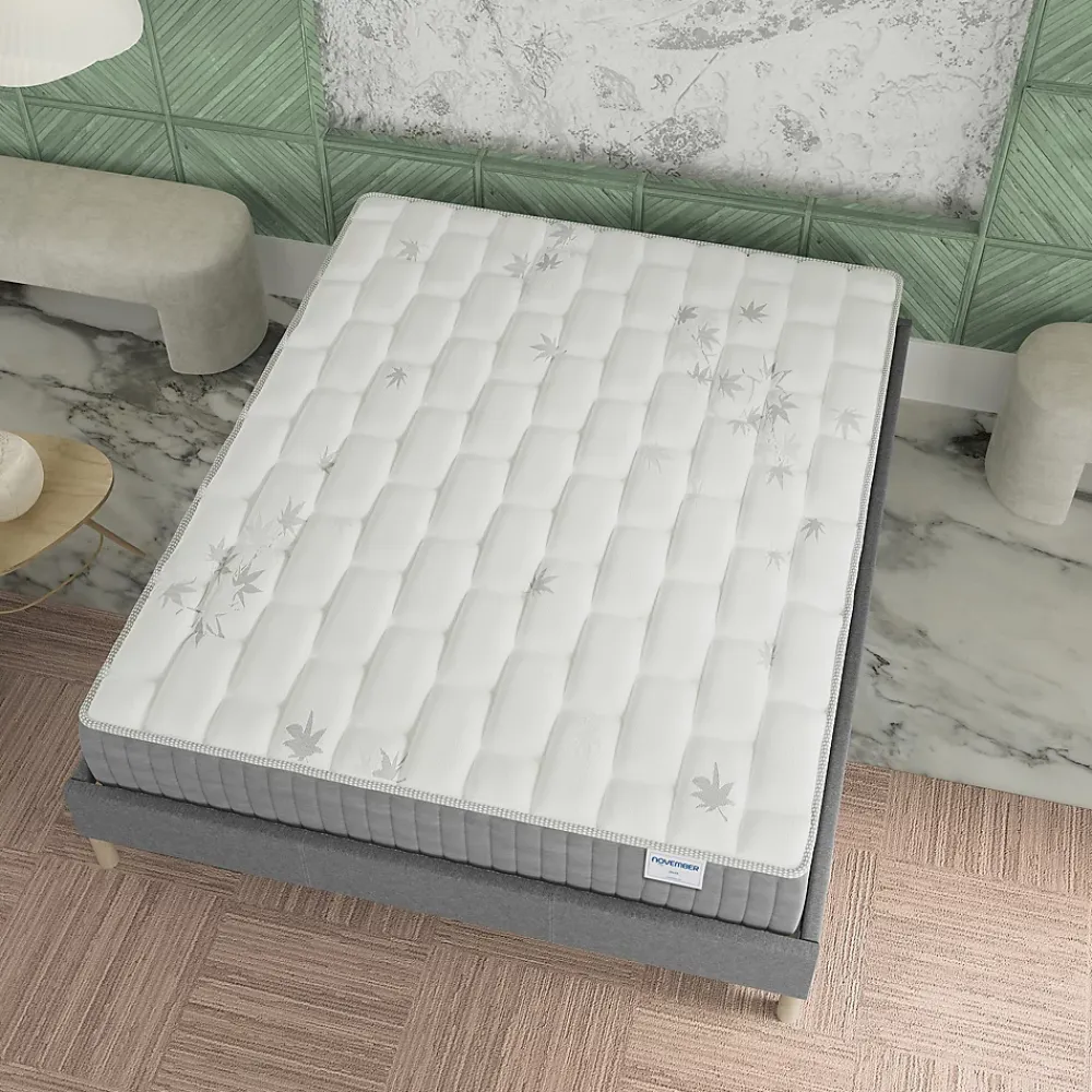November Sleep Matelas Ressorts Ensachés 140x200 cm GALICE, Accueil Mémoire De Forme, 25 Cm D'épaisseur* Matelas