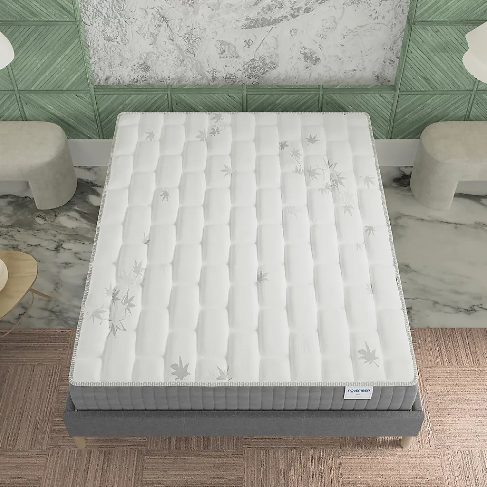 November Sleep Matelas Ressorts Ensachés 140x200 cm GALICE, Accueil Mémoire De Forme, 25 Cm D'épaisseur* Matelas
