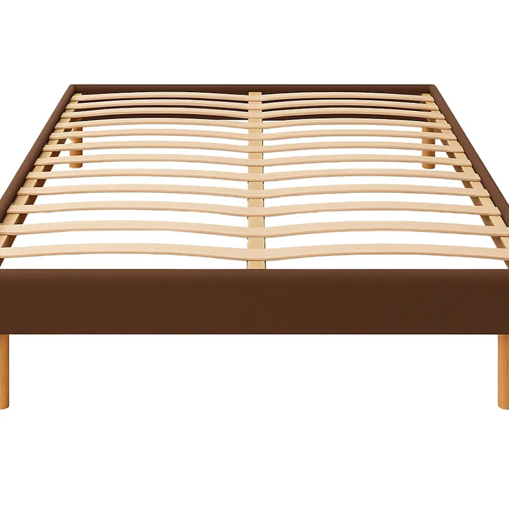Gregory - Solide et Confortable Sommier Tapissier Marron + Pieds en 20 cm pour Matelas en 120x200-13 Lattes - Montage R>Nuits D'Or Discount