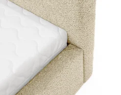 Orane - lit coffre - 180x200 cm - en tissu bouclette -><noscript><img width=