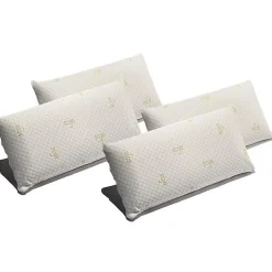 Eccox Oreiller - - Pack de 4 - Mousse à mémoire de forme - 90 x 40 cm - Fermeté moyenne* Oreiller Mémoire De Forme