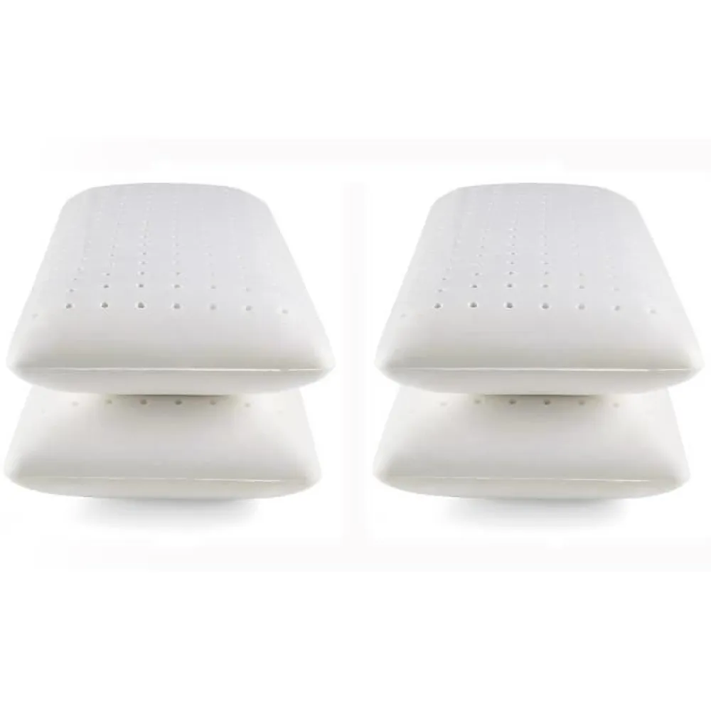 Eccox Oreiller - - Pack de 4 - 60x40 cm - Mousse à mémoire - Fermeté moyenne - Anti-acariens* Oreiller Mémoire De Forme