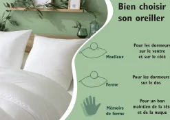 Abeil Oreiller 45 x 70 cm polyester ferme blanc 650g* Oreiller Ferme