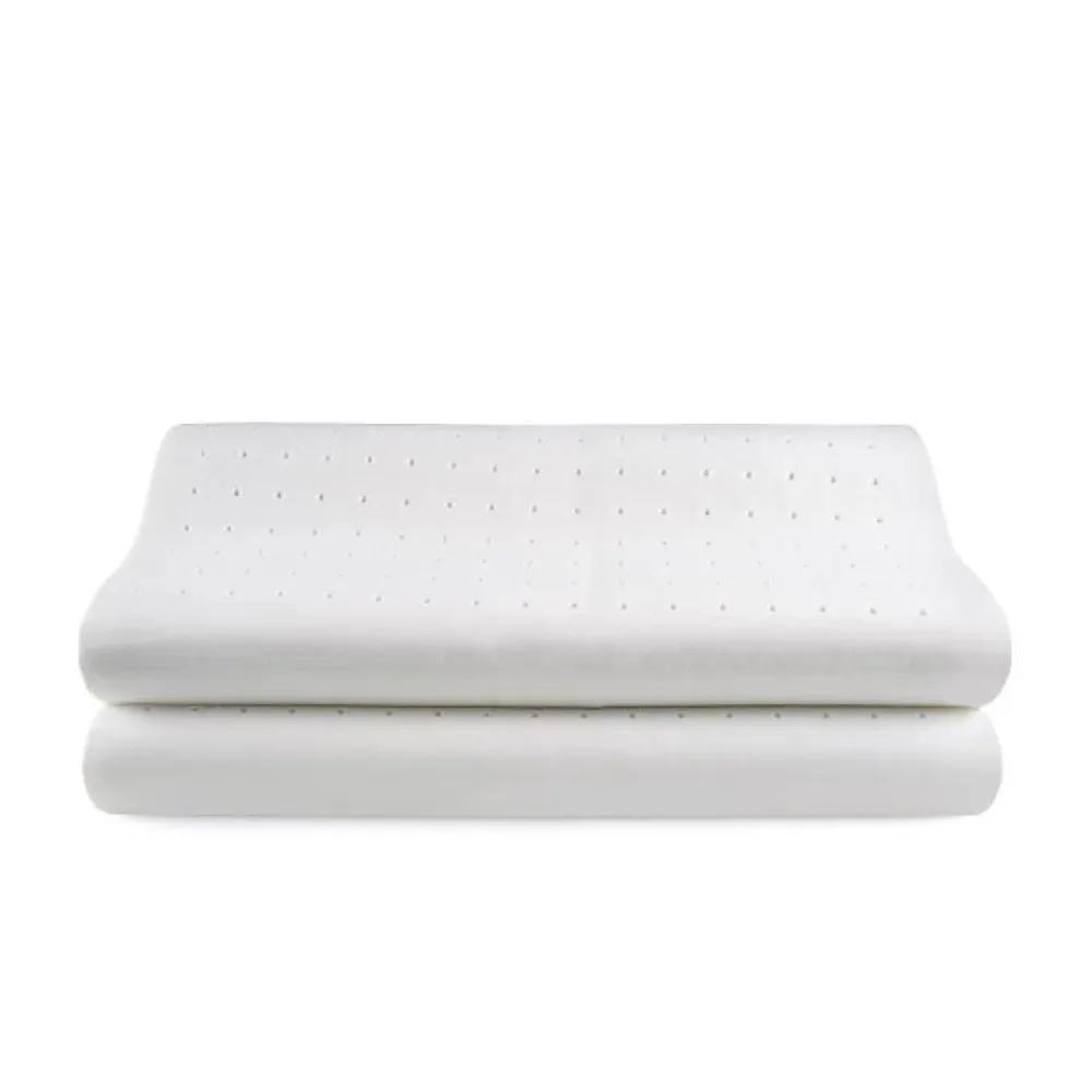 Oreiller Cervical - - Pack de 2 - Mousse à Mémoire - 40x70 cm - Ergonomique - Blanc>Eccox New