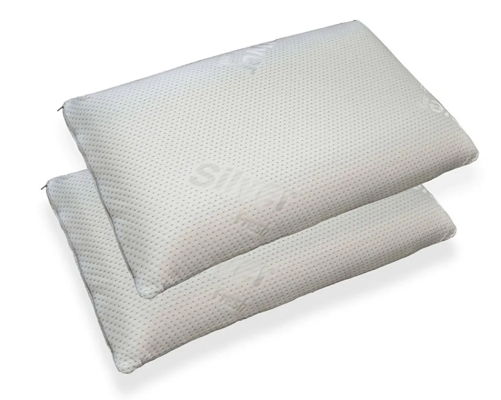 Oreiller Daccardo, coussin "barre de savon" déhoussable en mousse à mémoire de forme 71x41h11 cm, lot de 4>Talamo Italia Sale