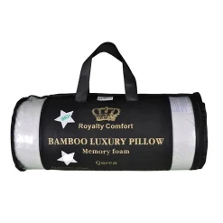 Oreiller de luxe en bambou Queen 50x76cm HG5076BM-blanc><noscript><img width=