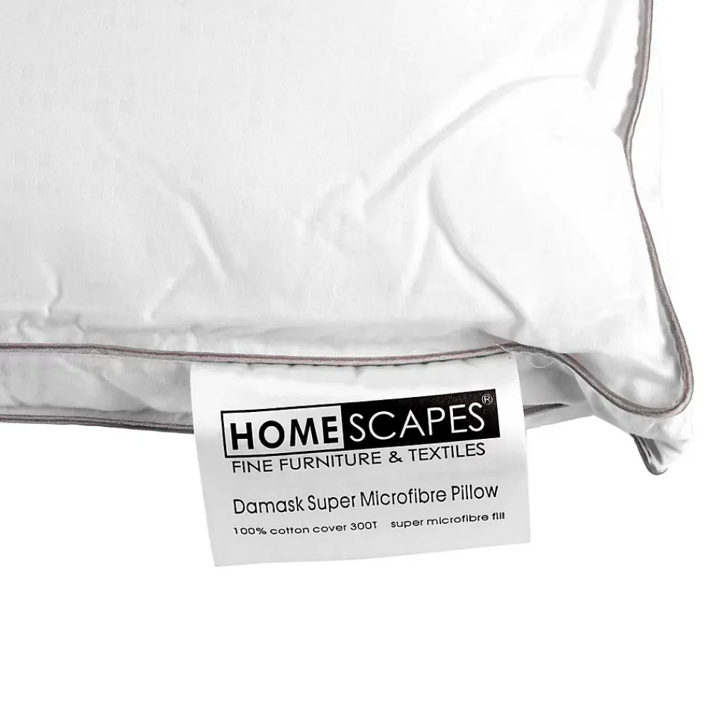 Homescapes Oreiller en microfibre et coton damassé, 50 x 75 cm -* Oreiller Ferme