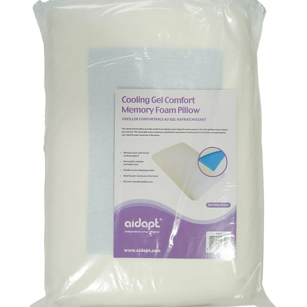 Aidapt Oreiller en mousse Adaipt VG887, à mémoire de forme avec gel rafraîchissant* Couette