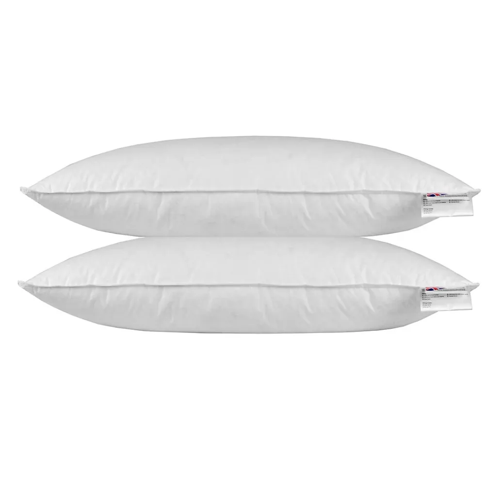 Homescapes Oreiller en plumes de canard 40 x 80 cm - lot de 2 -* Oreiller Moelleux
