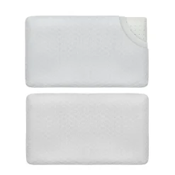Oreiller enfant respirant en tissu de bambou 50x30x5,5 avec taie en bambou supplémentaire ->Inphysio Best
