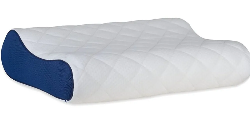 Oreiller ergonomique à mémoire de forme 50 x 36 x 10 cm blanc>Abeil Online