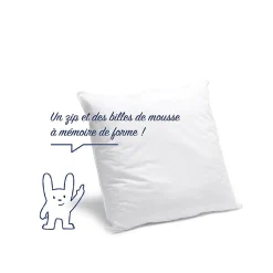 Oreiller Mémoire de Forme mixte 65x65cm Barrettes de mousse><noscript><img width=