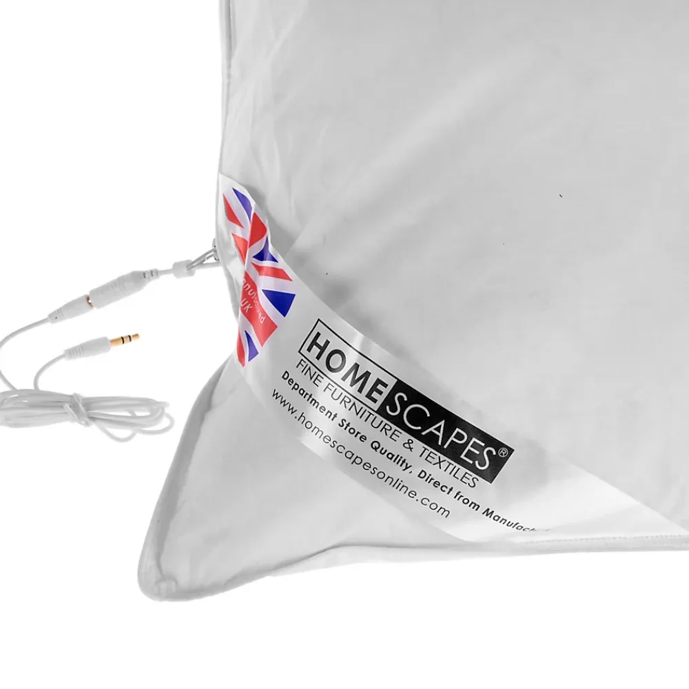 Homescapes Oreiller musical en duvet et en plumes de canard ultra moelleux 50 x 75 cm -* Oreiller Moelleux