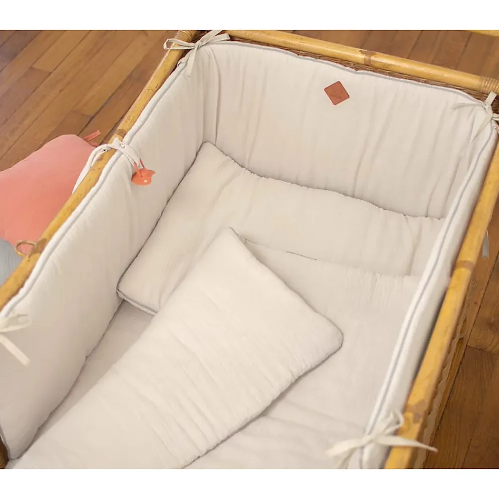 Sevira Kids Oreiller plat en gaze de coton Jeanne* Oreiller Moelleux